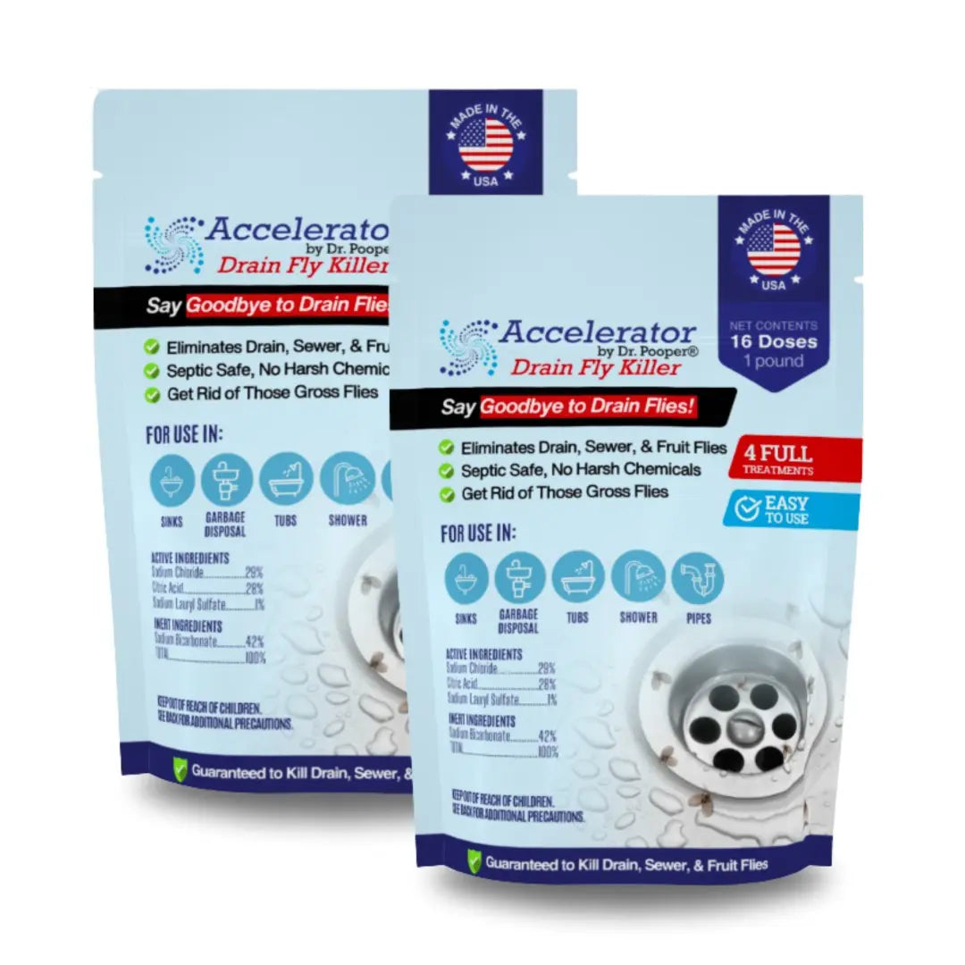 Drain Fly Killer by Dr. Pooper - Eliminates Gross Drain Flies & Sewer Flies in Sinks & Drains - No Harsh Chemicals & Made in USA