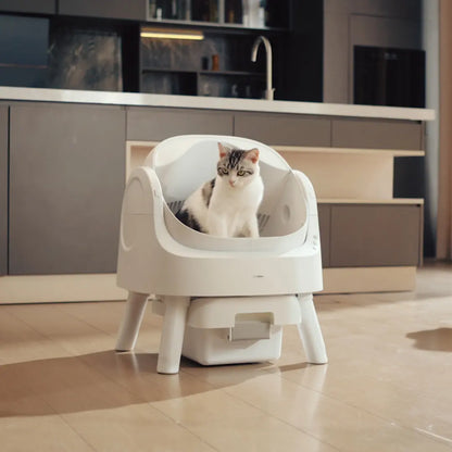 Petpivot Autoscooper 11 Open-Top Automatic Self-Cleaning Cat Litter Box, Limited-Time Extra 60 Waste Bags through July 2, 80 Total Bags